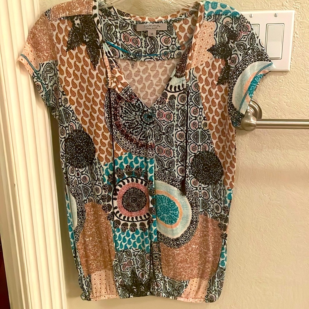 Paisley cotton top, 34 (XS)